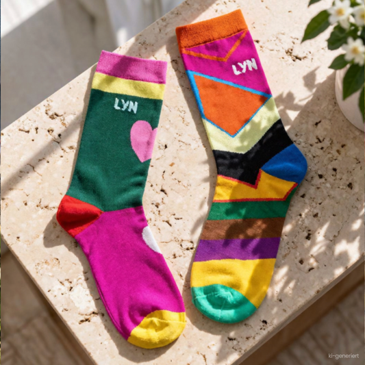 Queen | Bunte Crew-Socken