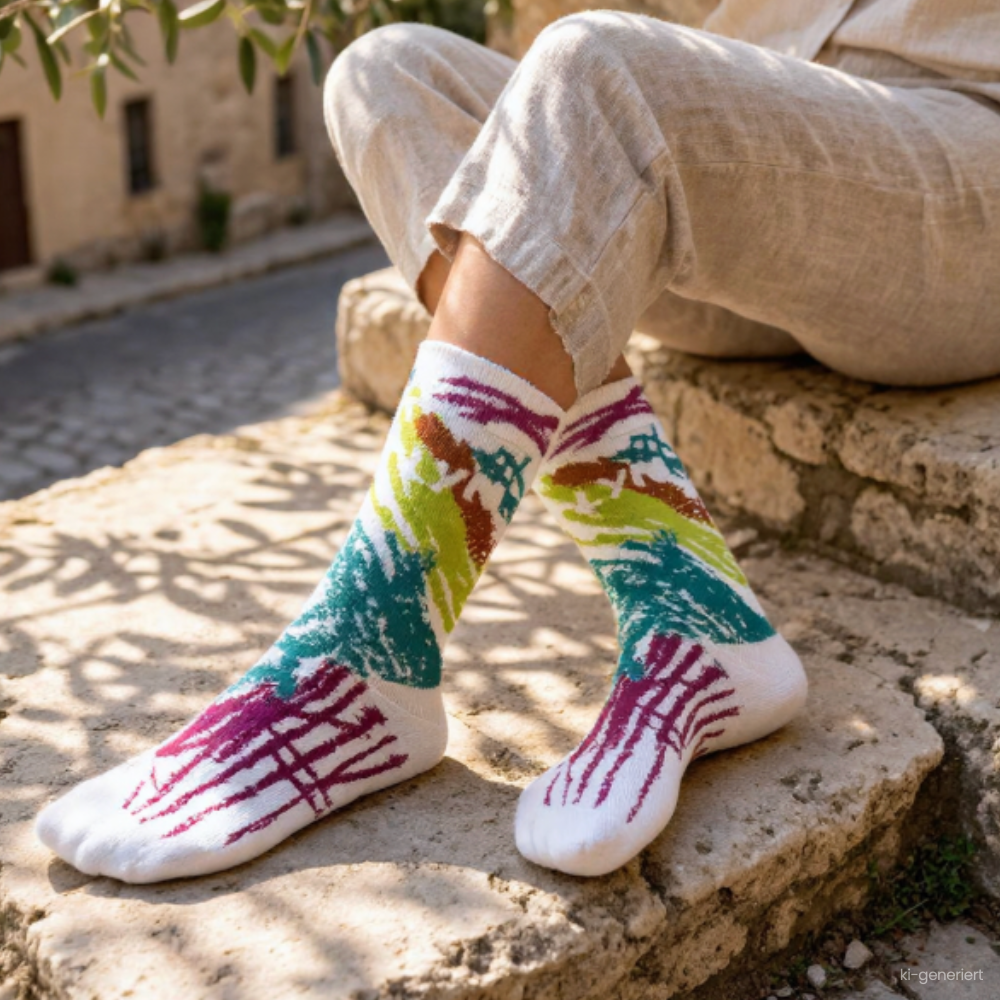 Peace | Bunte Crew-Socken