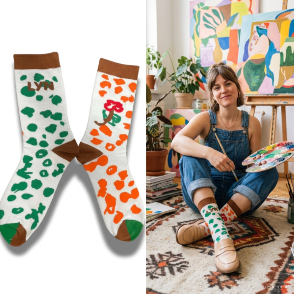 Joshua | Bunte Crew-Socken