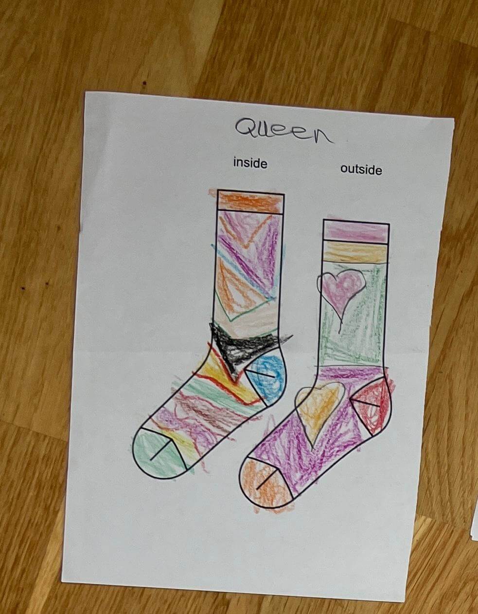 Queen | Bunte Crew-Socken